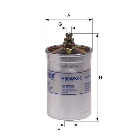 Hengst Fuel Filter, H80Wk05 H80WK05
